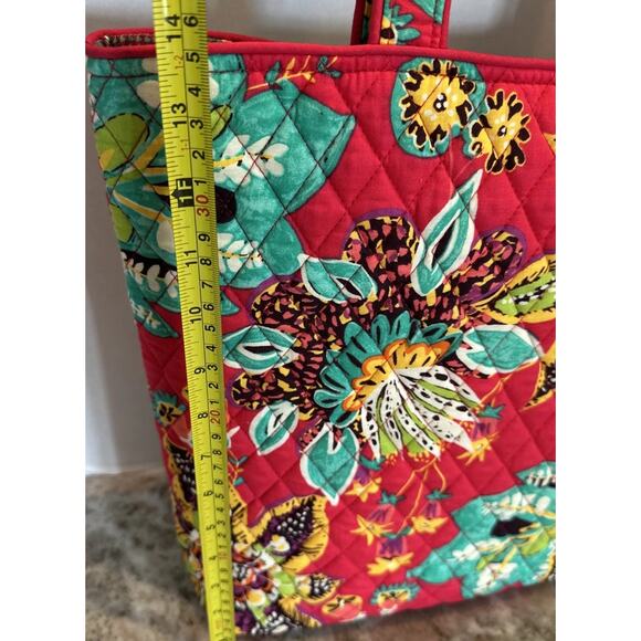 Vera Bradley Tote Bag, Rumba Summer 2017, Red with Colorful Flowers - Picture 8 of 10